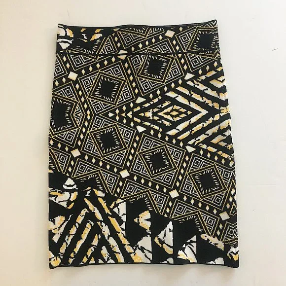 BCBGMAXAZRIA Britte Tribal Print Bandage Skirt - Picture 4 of 7